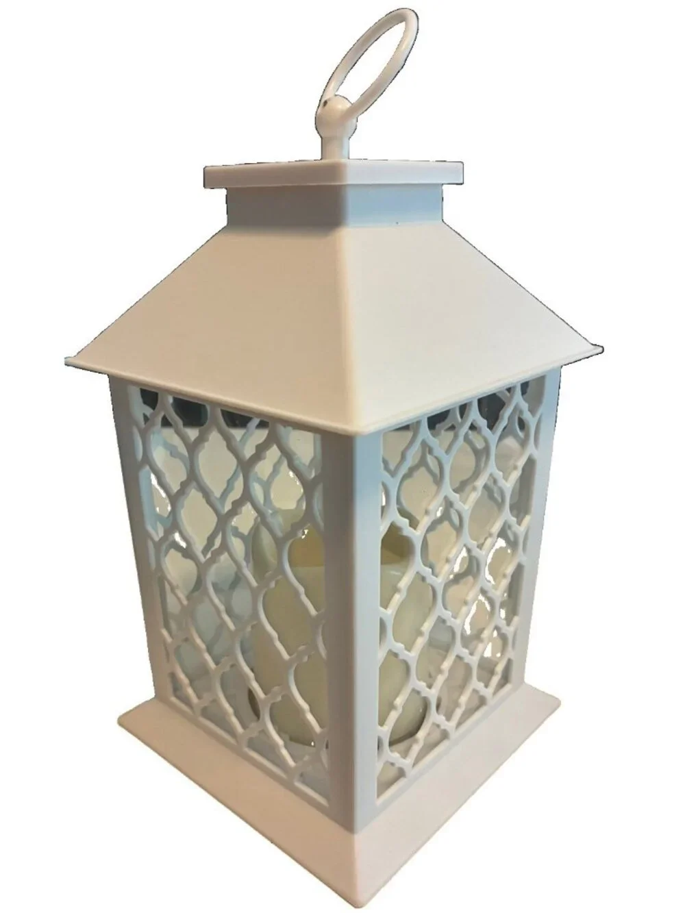 Decorative White LED Candle and Lantern